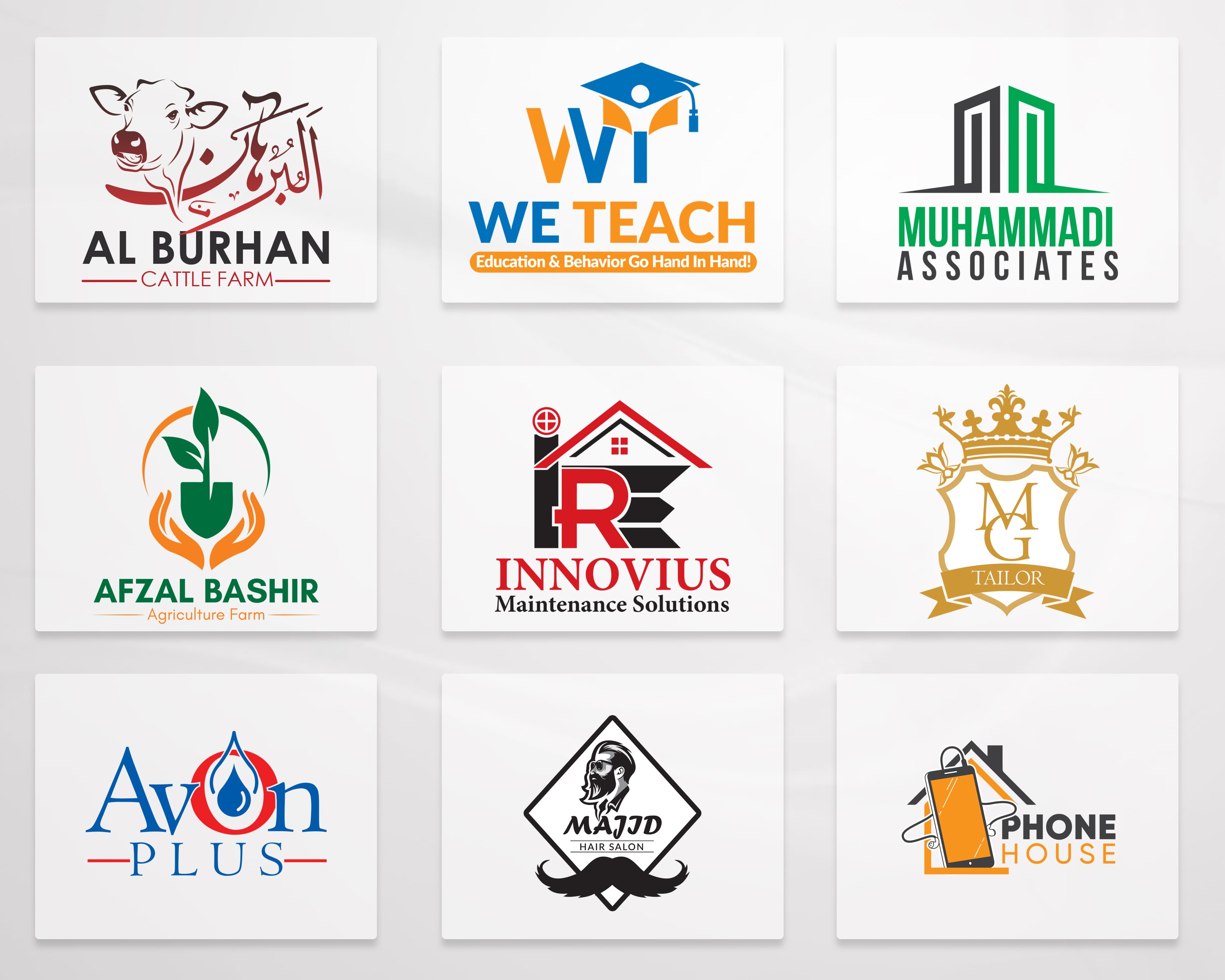 Modern logo design Bahrain creative branding example 2026